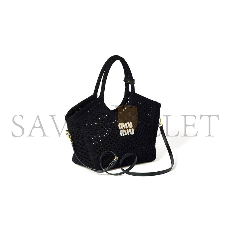 MIU MIU IVY COTTON MESH TOTE BAG 5BG281 (28*26*12.5cm)